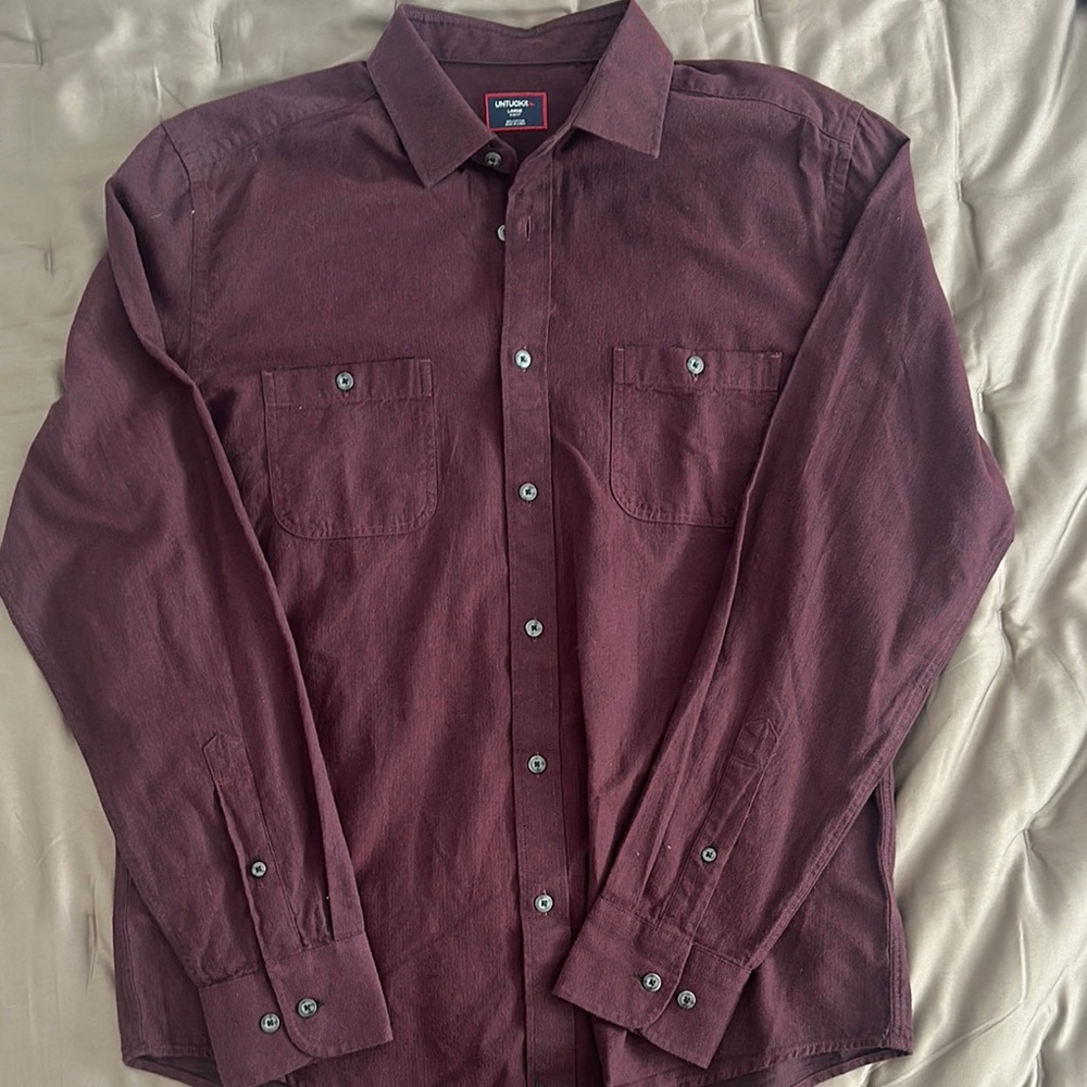 UNTUCKit Men's Burgundy Shirt